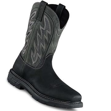 Red Wing 11-inch Waterproof, Safety Toe Pull On Men's Boots Black | ZA 238OKI